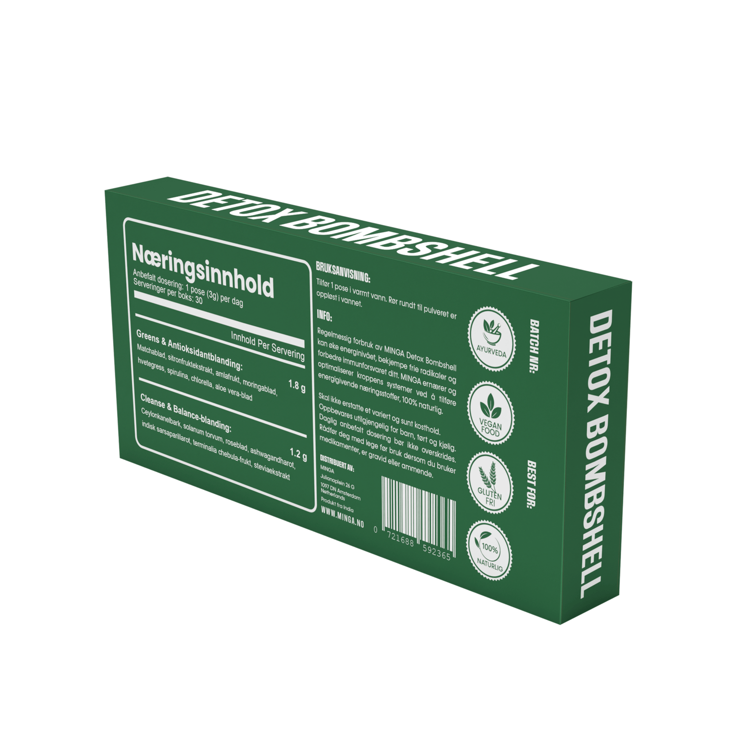 MINGA® Detox Bombshell - 15 Unike Naturlige Ingredienser - MINGA