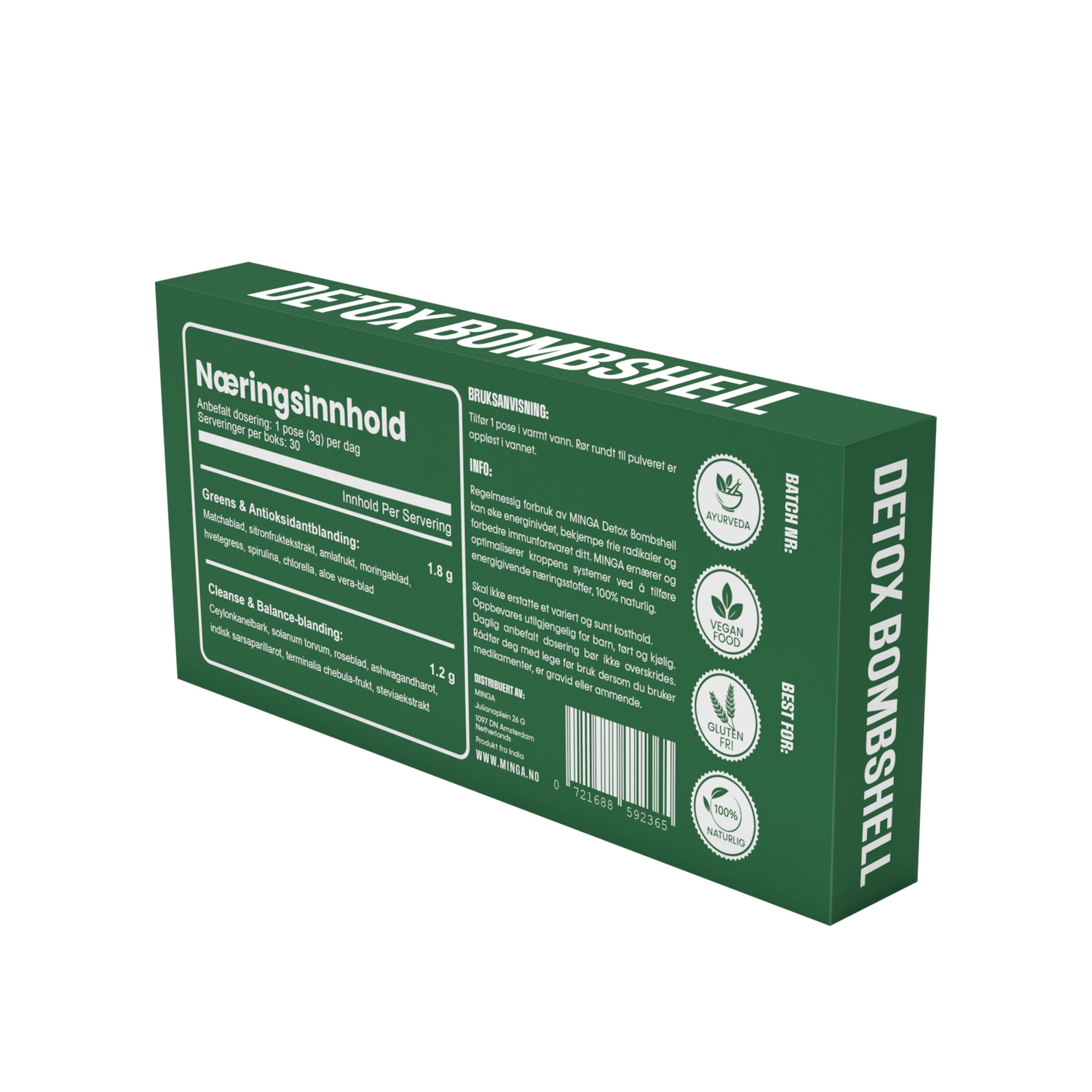 MINGA® Detox Bombshell - 15 Unike Naturlige Ingredienser - MINGA