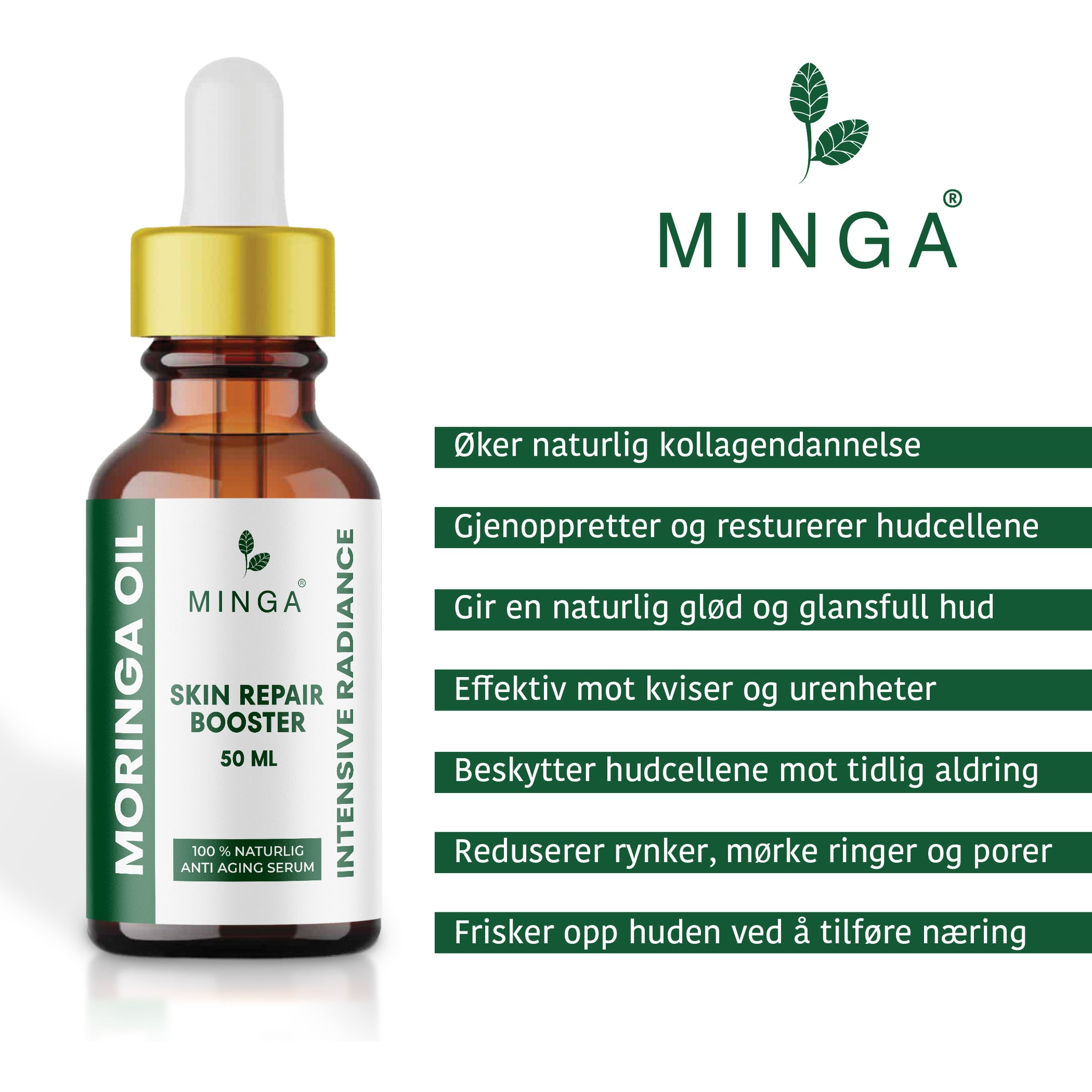 Moringa Olje - Anti Aging Serum - 50 ml