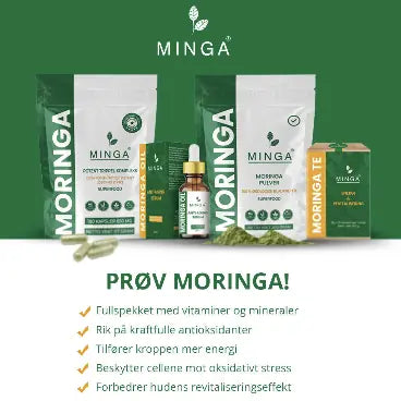 Prøv Moringa! MINGA-produkter