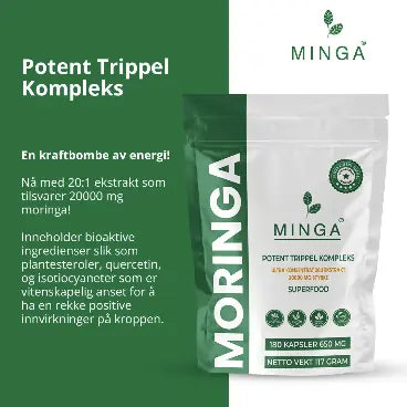Moringa Kapsler Potent Trippel Kompleks